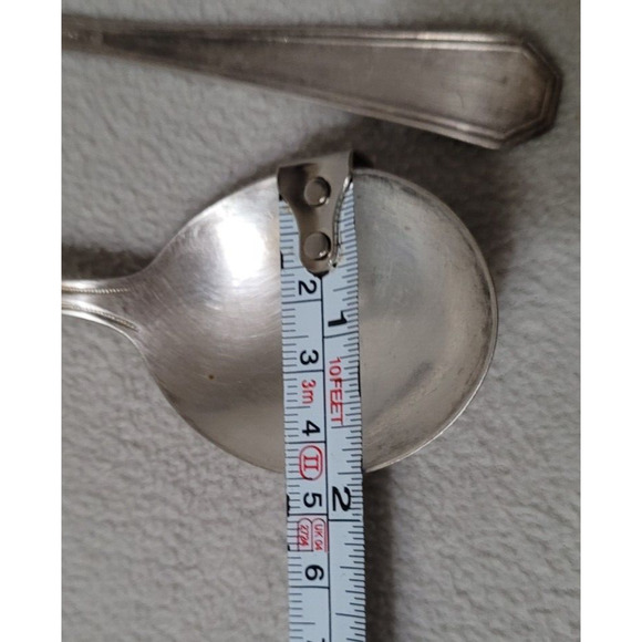 Vintage Set 4 Rogers Mayfair Silverplate Soup SPOONS - Picture 4 of 8